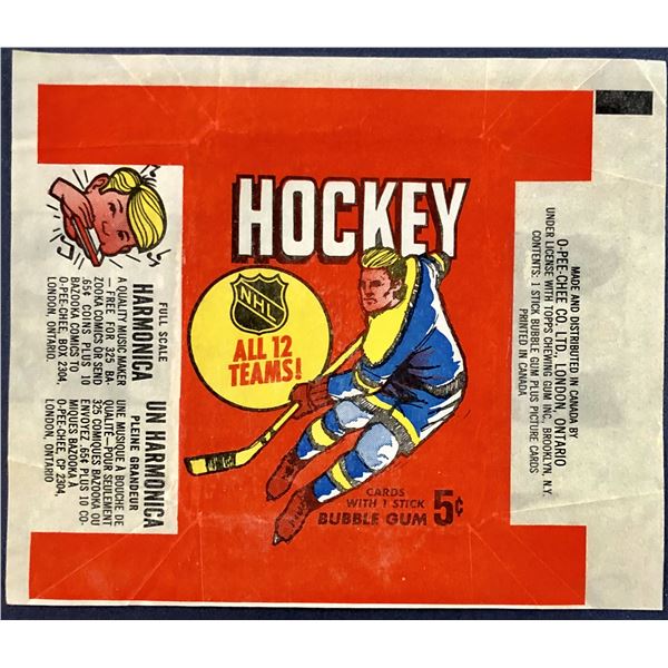 1968-69 O-PEE-CHEE NHL HOCKEY WRAPPER
