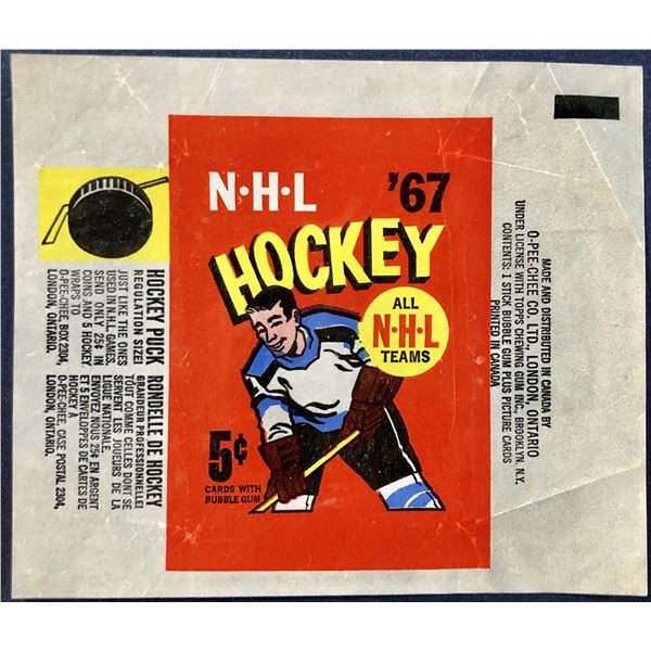 1966-67 O-PEE-CHEE NHL HOCKEY WRAPPER - ORR ROOKIE YEAR