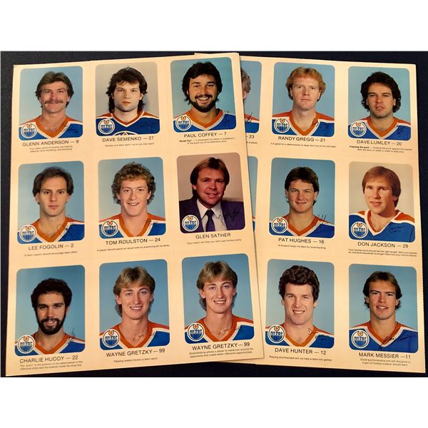 1982-83 RED ROOSTER EDMONTON OILERS SET - UNCUT