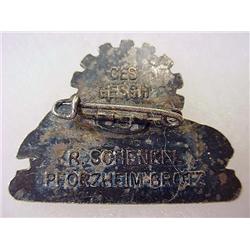1938 GERMAN NAZI VOLKSWAGEN WORKERS PIN W/ SWASTIC