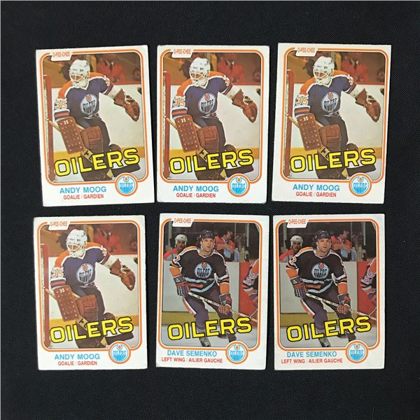 ANDY MOOG ROOKIE CARD AND DAVE SEMENKO OPC HOCKEY CARD LOT