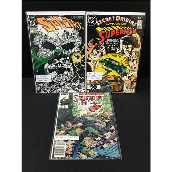 LOT OF 3 #1 COMICS - MARVEL AND DC