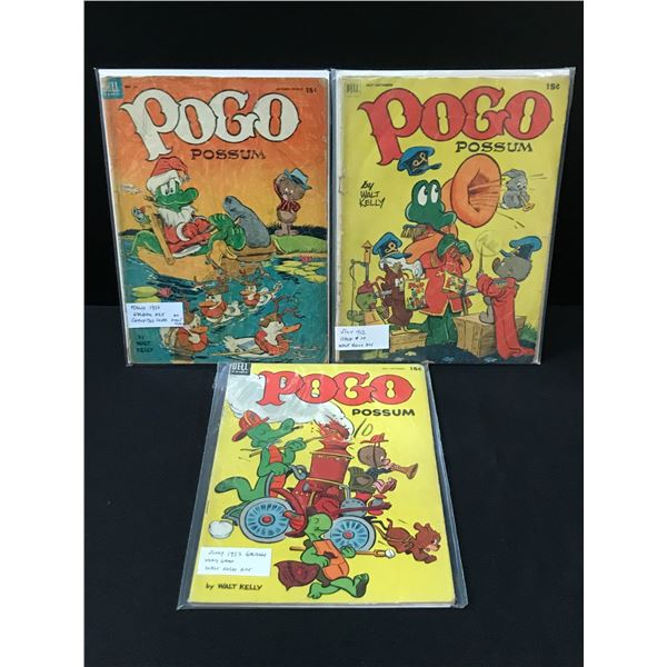 LOT OF 3 POGO PUSSUM COMICS 1953 - DELL COMICS