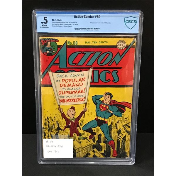 ACTION COMICS #80 BY DC (1945) - CBCS GRADE .5