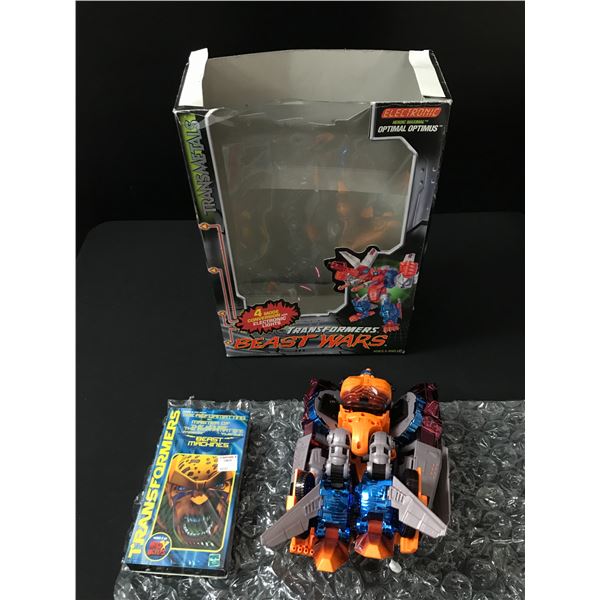 TRANSFORMERS BEASTWARS OPYIMUS PRIMAL AND PACKAGING