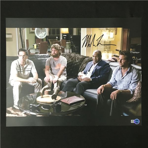 MIKE TYSON SIGNED HANGOVER 16 X 20 - WWOC COA