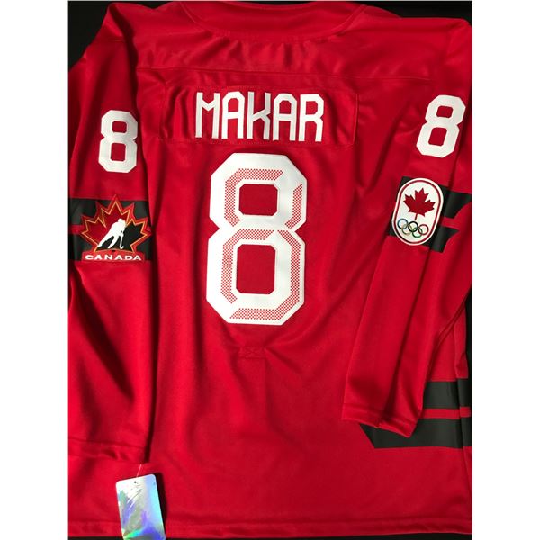 CALE MAKAR  2026 TEAM CANADA CUSTOM OLYMPIC HOCKEY JERSEY