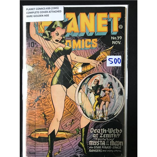 PLANET COMICS #39 (1945) COMPLETE COVER ATTACHED - FICTION HOUSE