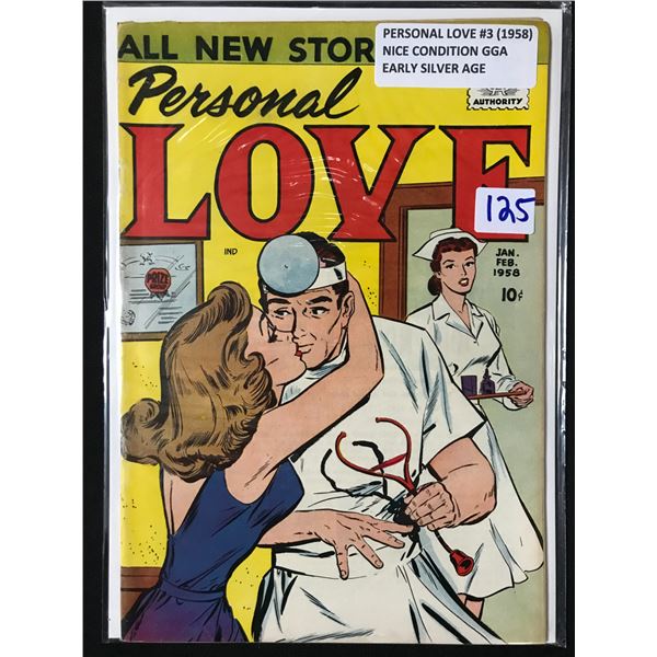 PERSONAL LOVE #3 (1958) NICE CONDITION GGA EARLY SILVER AGE