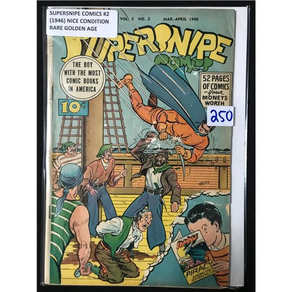 SUPERSNIPE COMICS #2 (1946) NICE CONDITION RARE GOLDEN AGE