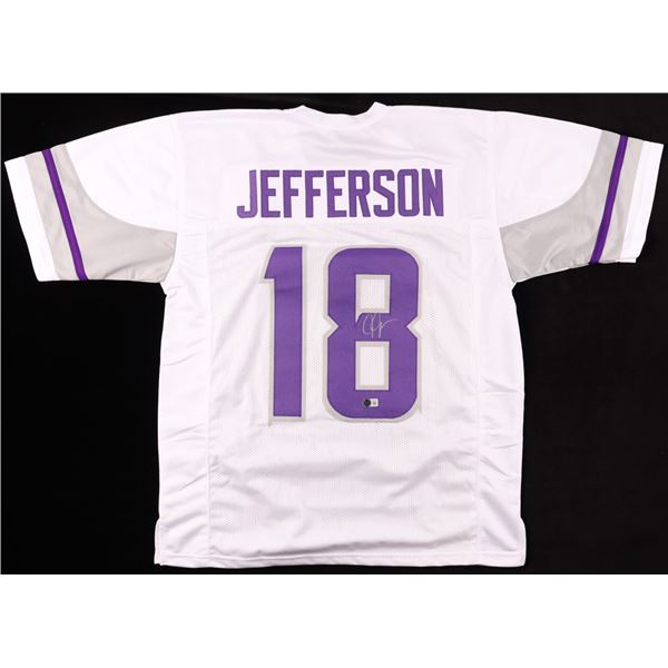 JUSTIN JEFFERSON SIGNED FOOTBALL JERSEY - BECKETT COA