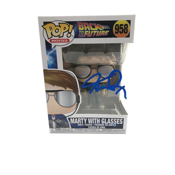 MICHAEL J FOX SIGNED MARTY MCFLY BACK TO THE FUTURE FUNKO POP - WWOC COA