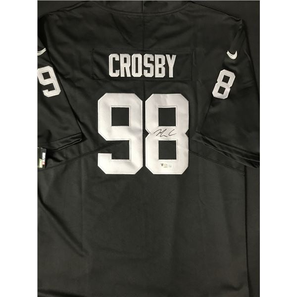 MAX CROSBY SIGNED Las Vegas RAIDERS CUSTOM JERSEY - ACE COA