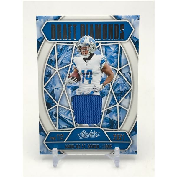 2025 PANINI ABSOLUTE FOOTBALL DRAFT DIAMOND AMON RA ST BROWN TRADING CARD