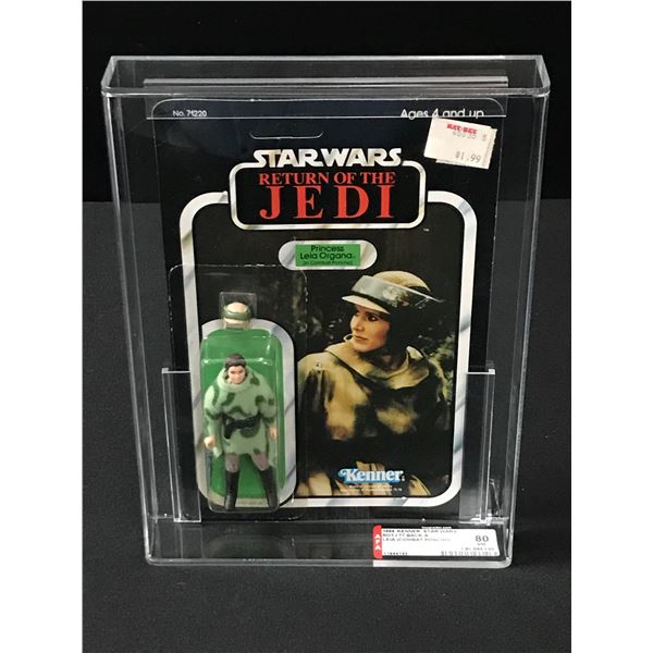 AFA 80 RED LABEL GRADED 1984 KENNER STAR WARS RETURN OF THE JEDI LEIA COMBAT PONCHO