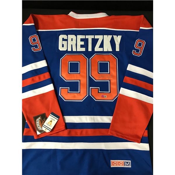 WAYNE GRETZKY SIGNED EDMONTON OILERS CUSTOM JERSEY - ACE COA