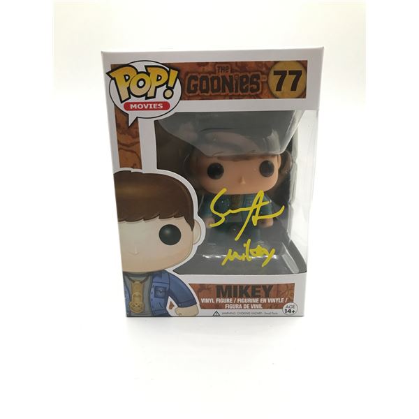 SEAN ASTIN SIGNED MIKEY GOONIES FUNKO POP - WWOC COA
