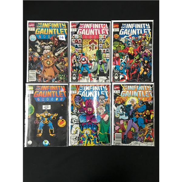 LOT OF 6 THE INFINITY GAUNTLET COMICS #1-6 - MARVEL COMICS