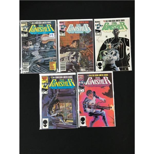 LOT OF 5 THE PUNISHER COMICS #1-5 - MARVEL COMICS