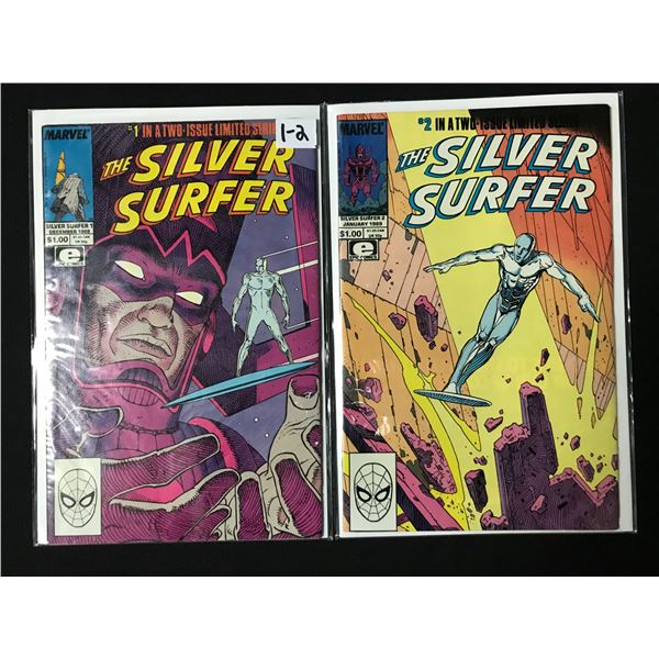 LOT OF 2 SILVER SURFER COMICS #1-2 OF A LIMITED  2 ISSUE SERIES - MARVEL COMICS