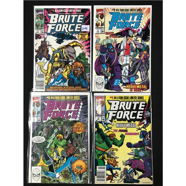 LOT OF 4 BRUTE FORCE COMICS #1-4 OF A 4 ISSUE SERIES - MARVEL COMICS