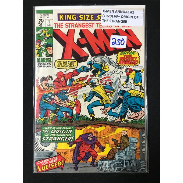 X-MEN ANNUAL #1 (1970) ORIGIN OF THE STRANGER - MARVEL COMICS