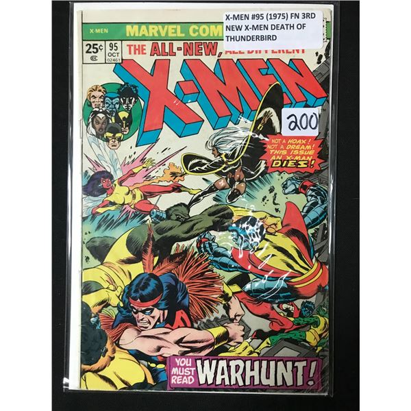 X-MEN #95 (1975) 3RD NEW XMEN DEATH OF THUNDERBIRD - MARVEL COMICS