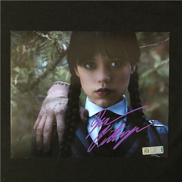 JENNA ORTEGA SIGNED WEDNESDAY ADDAMS 8X10 - CELEBRITY COA