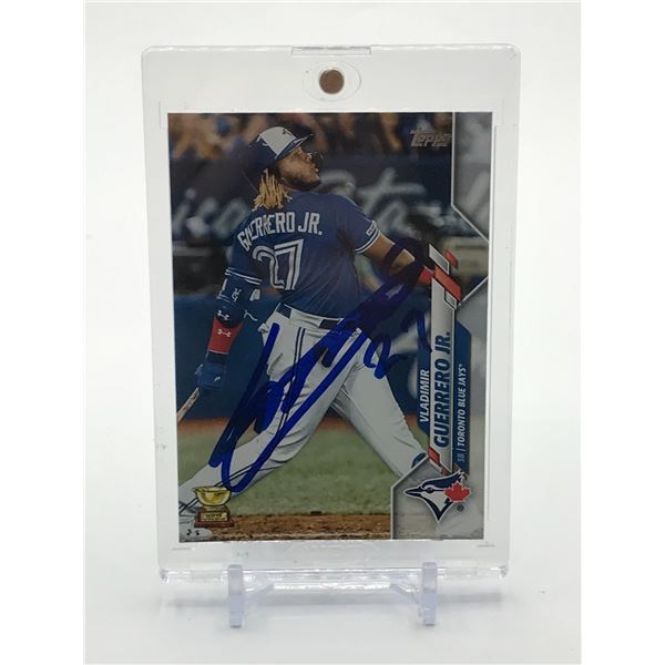 VLADIMIR GUERRERO JR SIGNED TRADING CARD