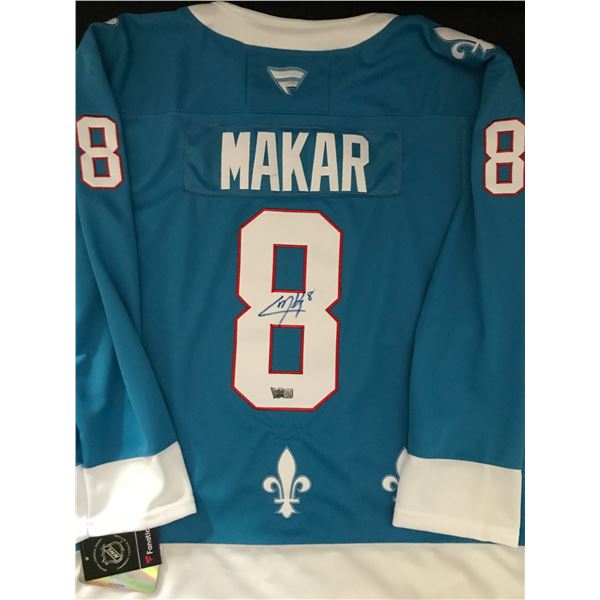 CALE MAKAR SIGNED (QUEBEC NORDIQUES) COLORADO AVALANCHE CUSTOM JERSEY - ACE COA