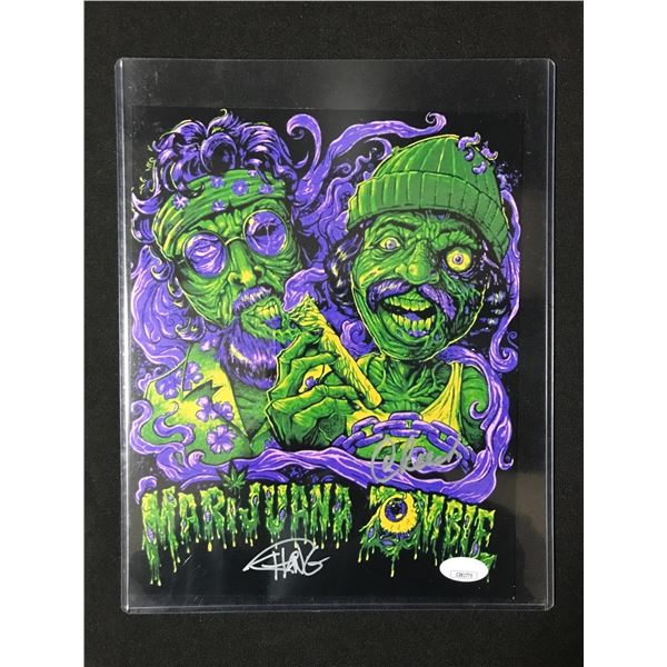 CHEECH AND CHONG SIGNED MARIJUANA ZOMBIE 8X10 - JSA COA