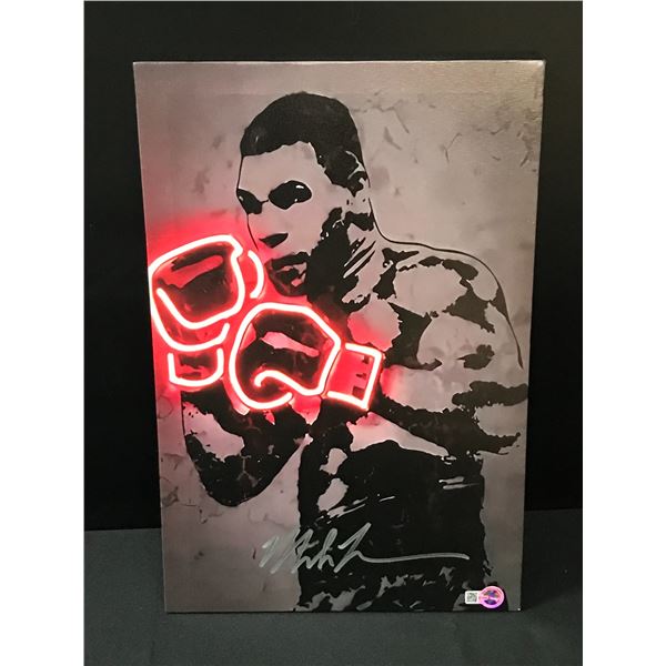 MIKE TYSON SIGNED 11 X 18 CANVAS