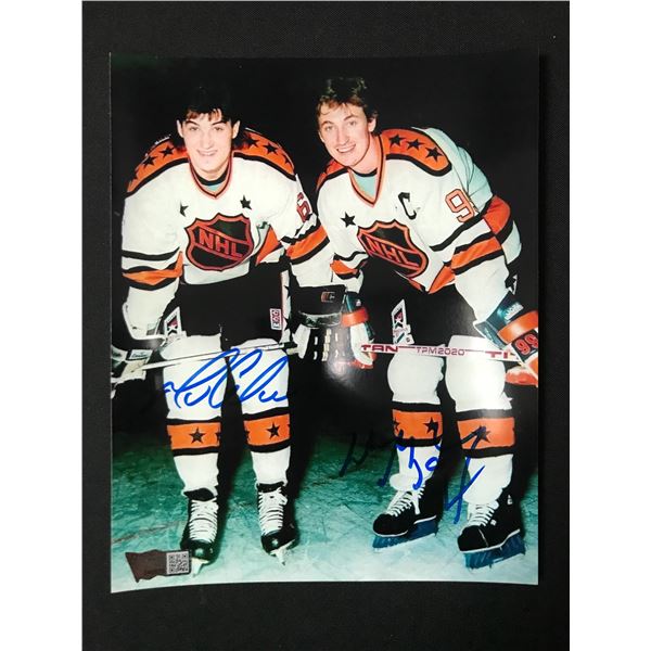 MARIO LEMIEUX AND Wayne Gretzky DUAL SIGNED 8X10 - ACE COA
