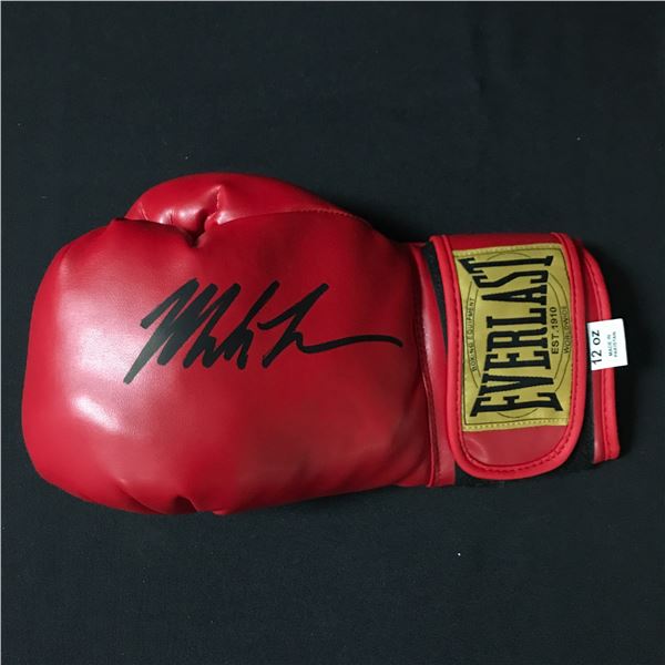 MIKE TYSON SIGNED RED EVERLAST BOXING GLOVE - WWOC COA
