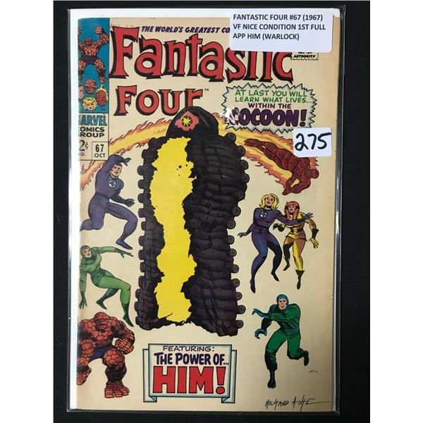 FANTASTIC FOUR #67 (1967)  1ST FULL APPEARANCE HIM (WARLOCK) - MARVEL COMICS