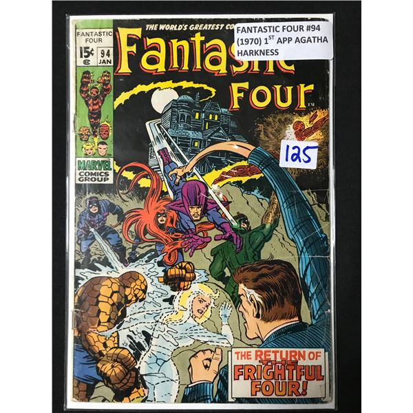 FANTASTIC FOUR #94 (1970) 1ST AGATHA HARKNESS - MARVEL COMICS