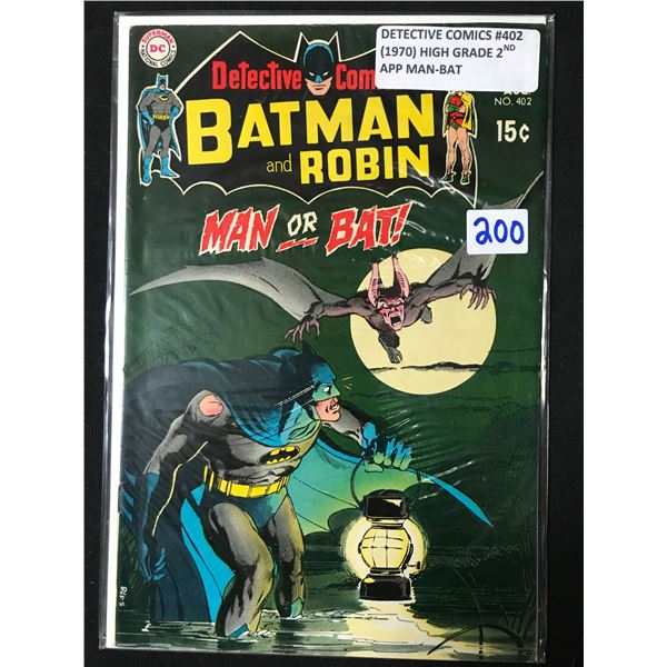DETECTIVE COMICSW #402 (1970) 2ND APP MAN-BAT - DC COMICS