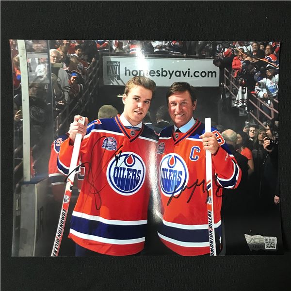 Connor McDavid AND Wayne Gretzky DUAL SIGNED 8X10 - ACE COA