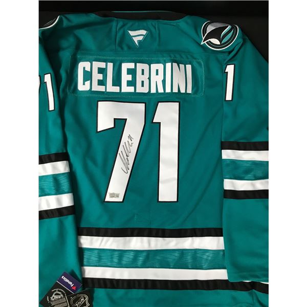 MACKLIN CELEBRINI SIGNED SAN JOSE SHARKS CUSTOM JERSEY - ACE COA