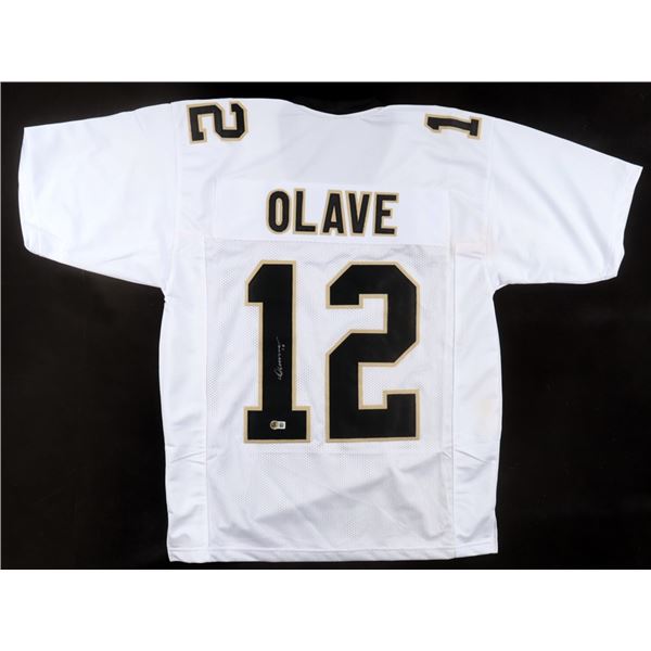 CHRIS OLAVE SIGNED FOOTBALL JERSEY - BECKETT COA