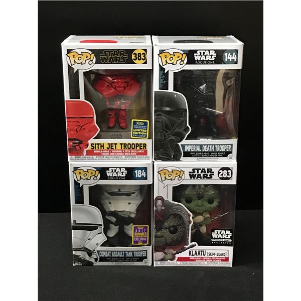 LOT OF 4 Star Wars FUNKO POPS IN ORIGINAL PACKAGING