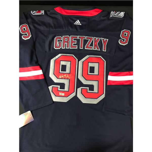WAYNE GRETZKY SIGNED NEW YORK RANGERS CUSTOM JERSEY - ACE COA