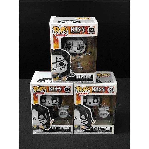 LOT OF 3 KISS FUNKO POPS IN ORIGINAL PACKAGING