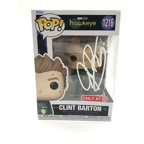 JEREMY RENNER SIGNED CLINT BARTON FUNKO POP - KB COA