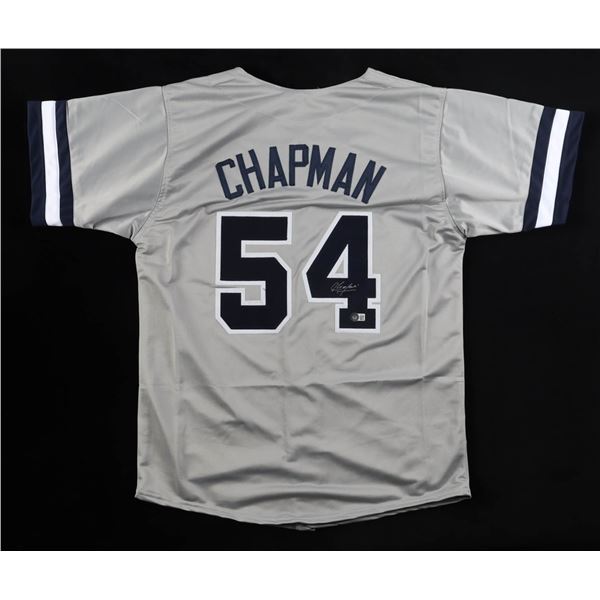 AROLDIS CHAPMAN SIGNED NEW YORK YANKEES JERSEY - BECKETT COA