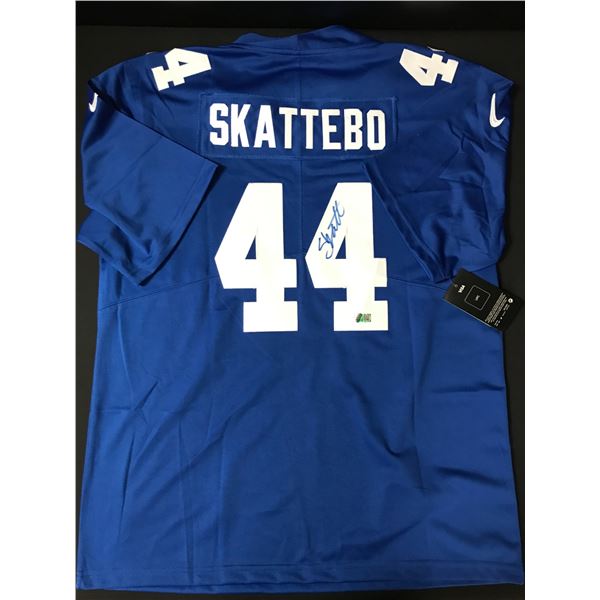 CAMERON SKATTEBO SIGNED NEW YORK GIANTS CUSTOM JERSEY - ACE COA