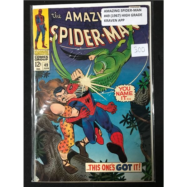 AMAZING SPIDERMAN #49 (1967) KRAVEN APP - MARVEL COMICS