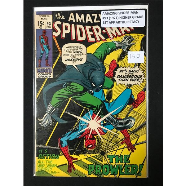 AMAZING SPIDERMAN #93 (1971) HIGHER GRADE 1ST APP ARTHUR STACY - MARVEL COMICS