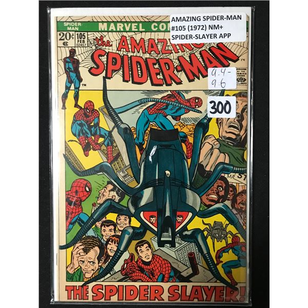 AMAZING SPIDERMAN #105 (1972) NM+ SPIDER-SLAYER APP - MARVEL COMICS