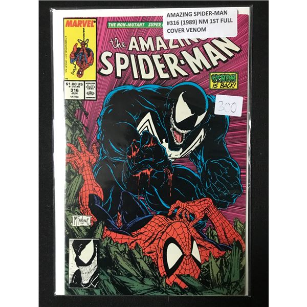 AMAZING SPIDERMAN #316 (1989) NM 1ST FULL COVER VENOM - MARVEL COMICS